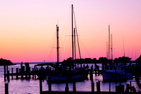 Sunset at Silver Lake Harbor, Ocracoke Island, NC